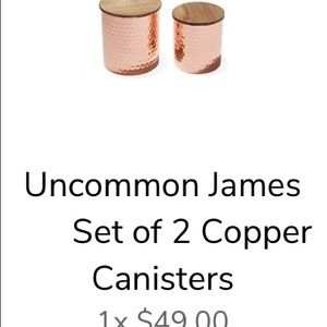 Uncommon James Copper Canisters (set of 2)
